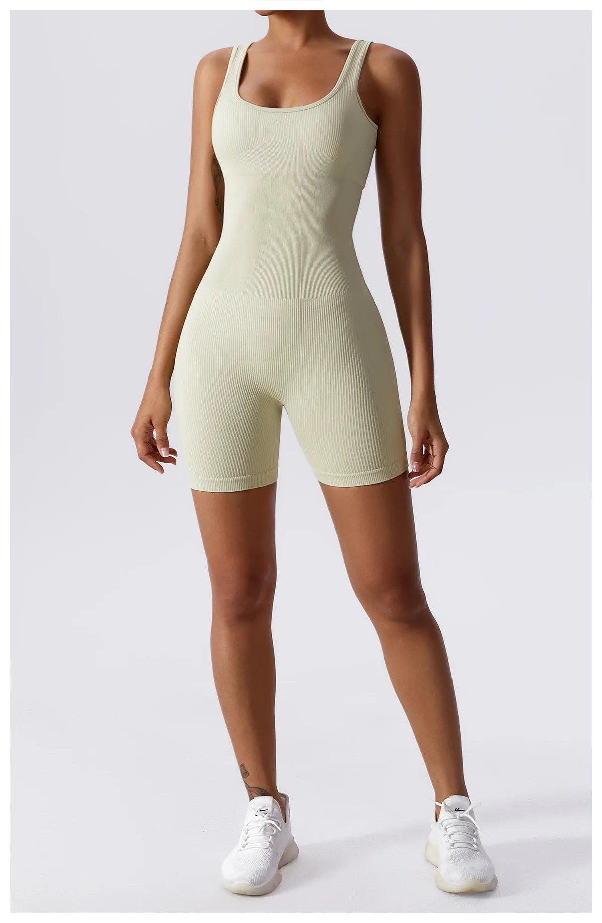 Women's Yoga Rompers One Piece Seamless Ribbed Jumpsuit Padded Sports Bra Romper Fashion Fitness Sportwear The Clothing Company Sydney