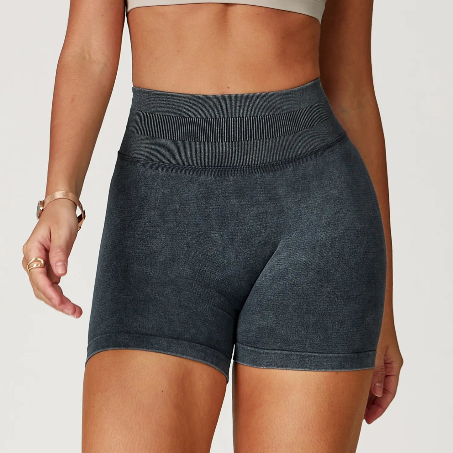 High Waist Yoga Bicycle Shorts Women Sand Washed Workout Shorts Fitness Yoga Lift Butt Fitness Yoga Gym Running Bike Short Pants The Clothing Company Sydney