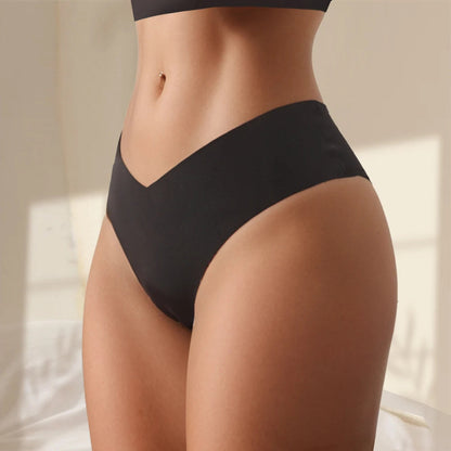 10 Pack Women's Seamless Panties V-Type Drop Waist Female Underwear Ice Silk Underpants Briefs The Clothing Company Sydney