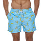 Summer Mens Swim Shorts Beach Quick Dry Printing Swimsuit Plus Size Mesh Liner Surfing Gym Board Shorts