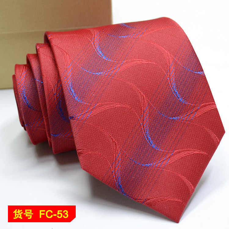 Men's Jacquard Ties – 7-8cm Floral & Solid Neckties The Clothing Company Sydney
