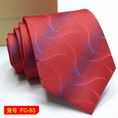 Men's Jacquard Ties – 7-8cm Floral & Solid Neckties The Clothing Company Sydney