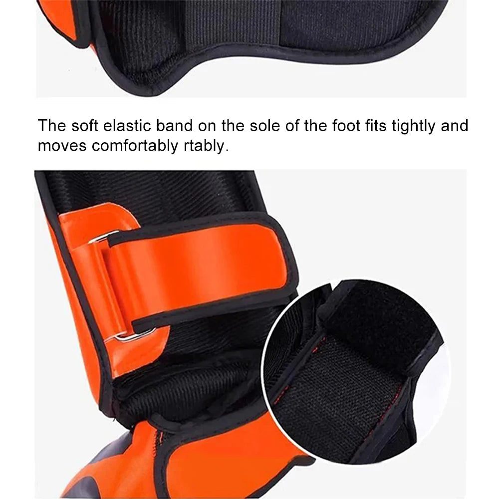 Muay Thai Kickboxing Boxing Shin Guard Pads Martial Arts Leg Protector Taekwondo Ankle Guards - The Clothing Company Sydney