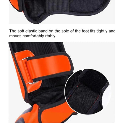 Muay Thai Kickboxing Boxing Shin Guard Pads Martial Arts Leg Protector Taekwondo Ankle Guards - The Clothing Company Sydney
