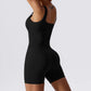 Women's Yoga Rompers One Piece Seamless Ribbed Jumpsuit Padded Sports Bra Romper Fashion Fitness Sportwear The Clothing Company Sydney