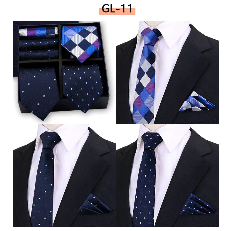 Luxury Men's Tie Sets In Gift Box Paisley Striped Necktie Handkerchief For Men Wedding Formal Clothing Accessories Set The Clothing Company Sydney
