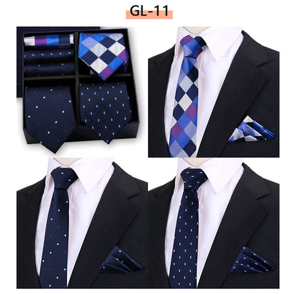Luxury Men's Tie Sets In Gift Box Paisley Striped Necktie Handkerchief For Men Wedding Formal Clothing Accessories Set The Clothing Company Sydney