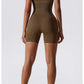 Women's Yoga Rompers One Piece Seamless Ribbed Jumpsuit Padded Sports Bra Romper Fashion Fitness Sportwear The Clothing Company Sydney