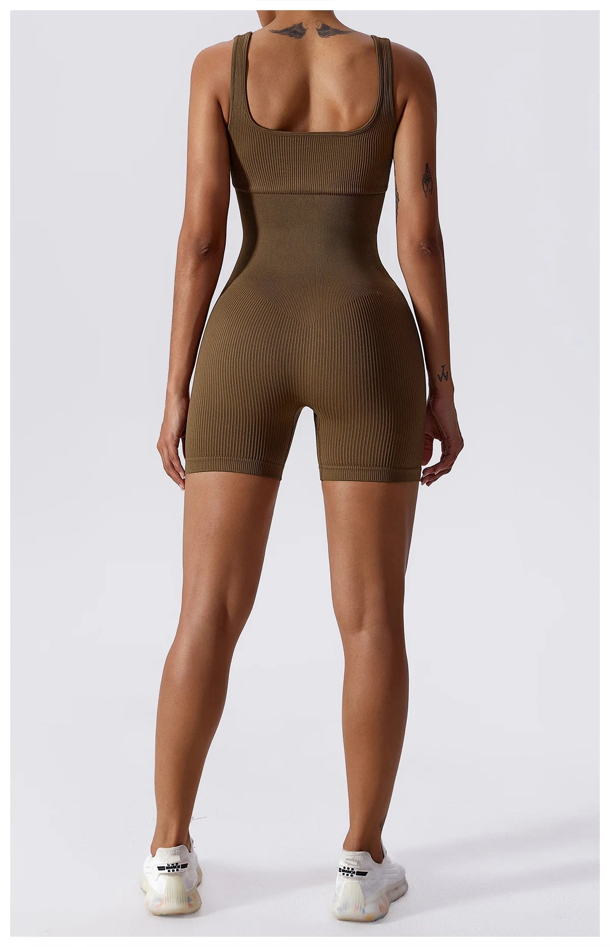 Women's Yoga Rompers One Piece Seamless Ribbed Jumpsuit Padded Sports Bra Romper Fashion Fitness Sportwear The Clothing Company Sydney