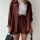 Summer Women's Suit Short Sets Outfits Suit Two Piece Button Up Matching Outfit Set - The Clothing Company Sydney