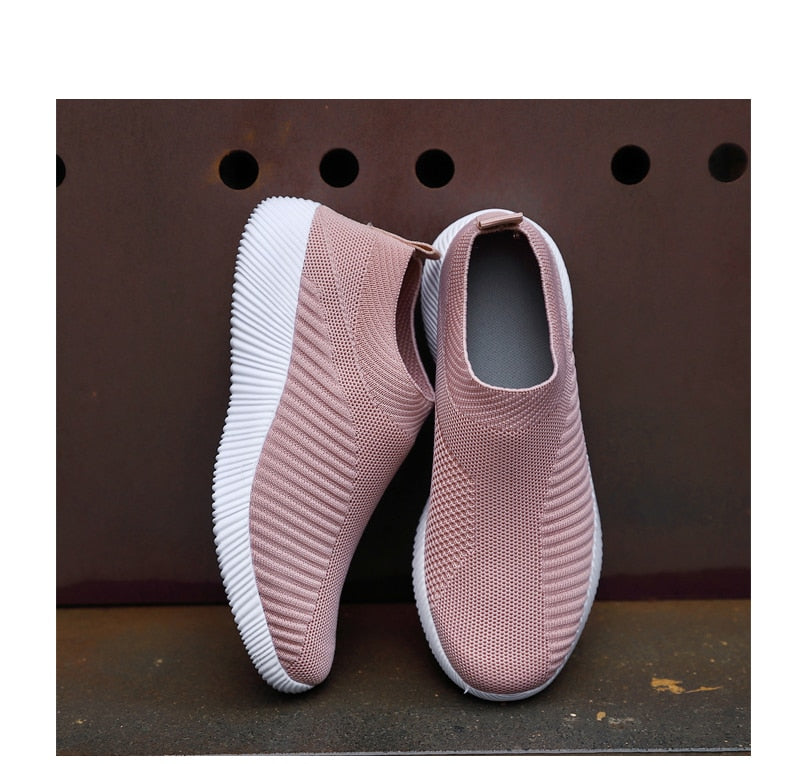 Women's Vulcanized Shoes Slip On Flats Shoes Female Loafers Walking Breathable Sneakers Trainers Ladies Shoes The Clothing Company Sydney