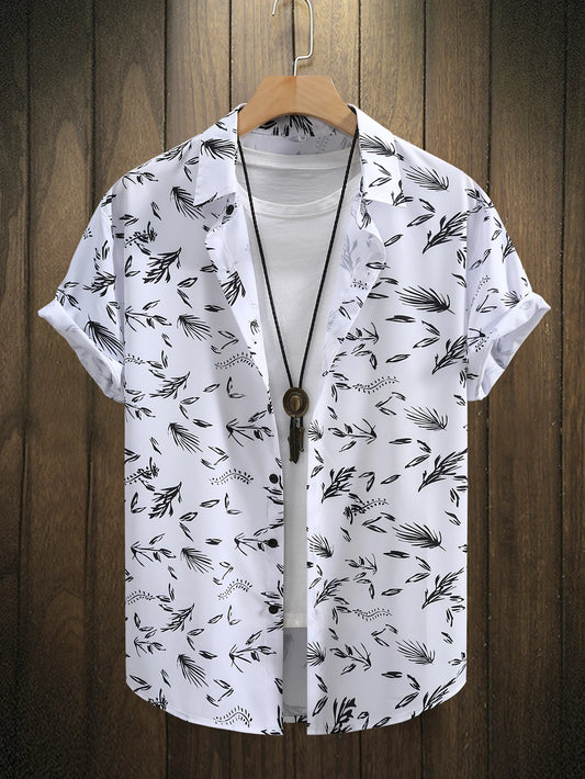 Men's Summer Short Sleeve Printed Shirt Thin Beach Shirt Men's Clothing Casual Shirt - The Clothing Company Sydney