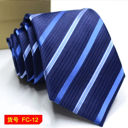 Men's Jacquard Ties – 7-8cm Floral & Solid Neckties The Clothing Company Sydney