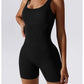 Women's Yoga Rompers One Piece Seamless Ribbed Jumpsuit Padded Sports Bra Romper Fashion Fitness Sportwear The Clothing Company Sydney