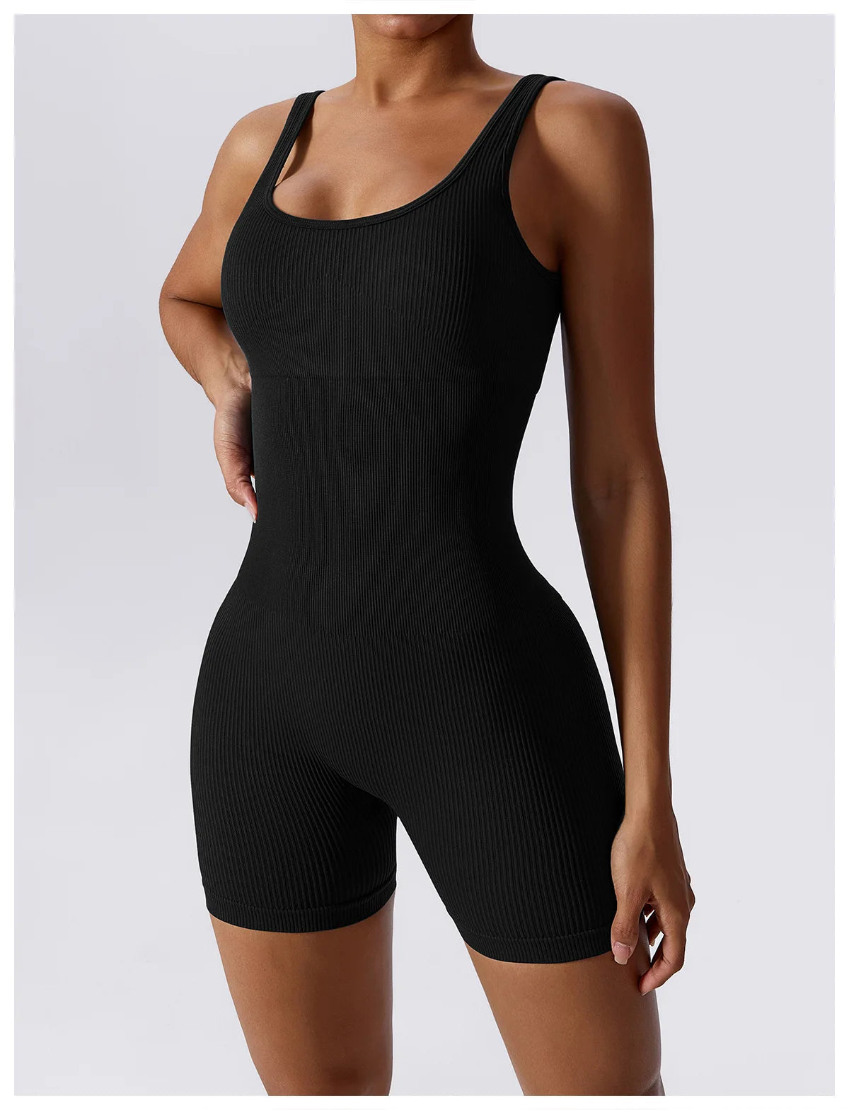 Women's Yoga Rompers One Piece Seamless Ribbed Jumpsuit Padded Sports Bra Romper Fashion Fitness Sportwear The Clothing Company Sydney