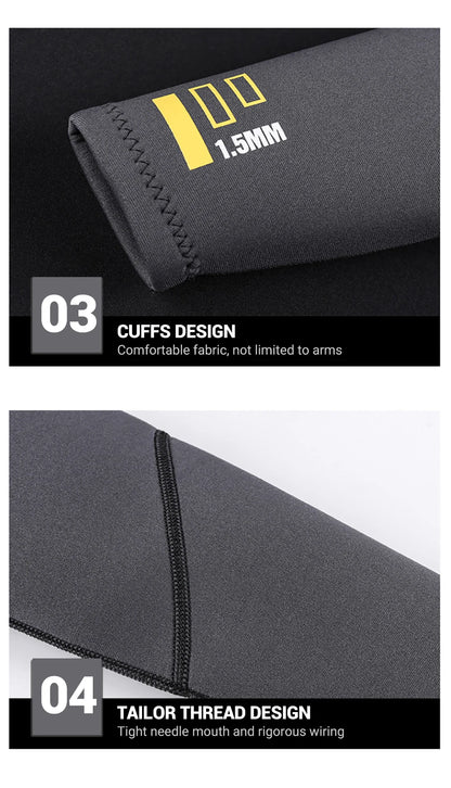 Men's Wetsuit Neoprene Scuba Diving Suit One-piece Zipper Thickened Warm Spearfishing Swimwear Kayak Surfing Swimsuit - The Clothing Company Sydney