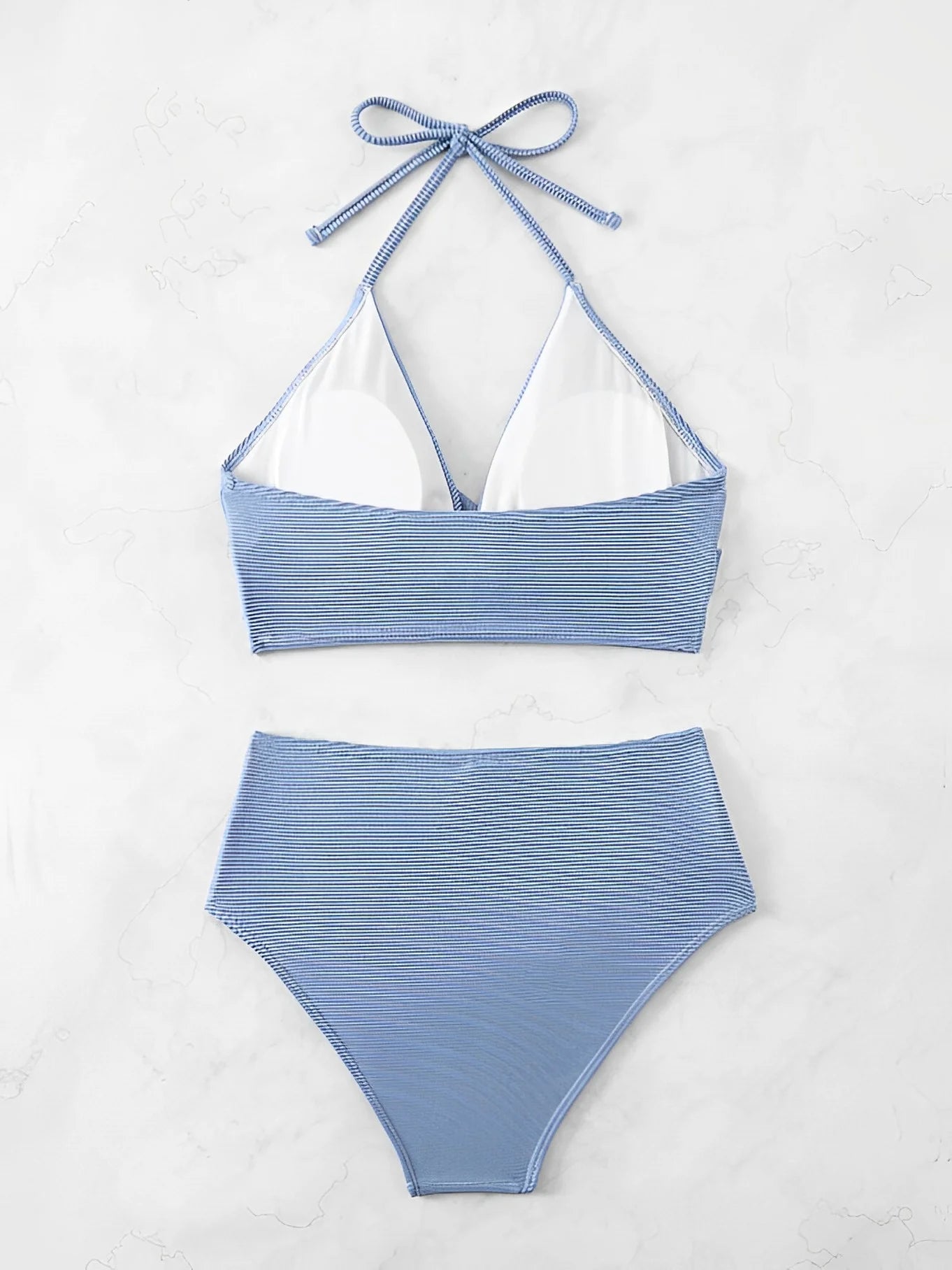 2 Piece High Waist Bikini Women Halter Swimwear Swimsuit Solid Bathers Swimming Bathing Swim Suit Summer Beachwear The Clothing Company Sydney