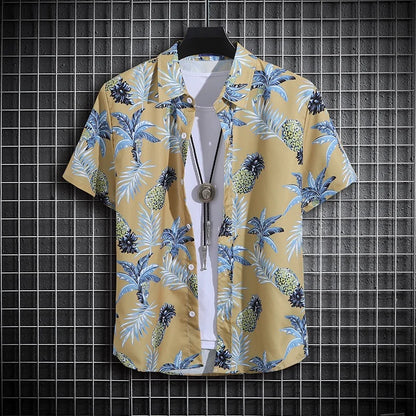 Men's Summer Short Sleeve Printed Shirt Thin Beach Shirt Men's Clothing Turtle Neck Polo  Shirt Casual Top - The Clothing Company Sydney