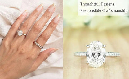 3ct 925 Sterling Silver Engagement Rings For Women Oval Cut Cubic Zircon Wedding Rings Jewelry The Clothing Company Sydney