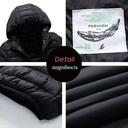 Mens Hooded Casual Puffer Down Jacket The Clothing Company Sydney