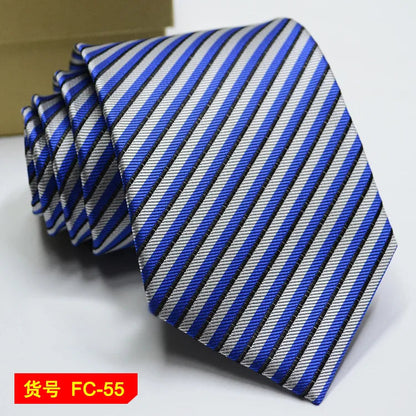 Men's Jacquard Ties – 7-8cm Floral & Solid Neckties The Clothing Company Sydney