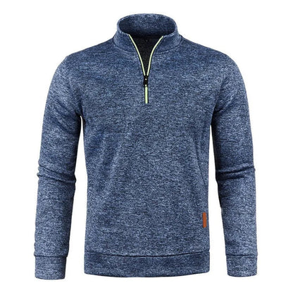 Men's Half Zipper Long Sleeve Pullover Turtleneck Sweater The Clothing Company Sydney