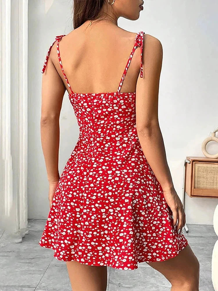 Women's Summer Floral Spaghetti Strap Beach Dress The Clothing Company Sydney