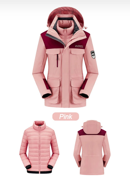 Ski Suit Snowboard Suits Women Windproof Waterproof Warm Thicken Snow Pants And Down Jacket Ski Clothes Set - The Clothing Company Sydney