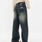 Women's Streetwear Retro High Waist Jeans Loose Wide Leg Denim Trousers Y2K Baggy Pants