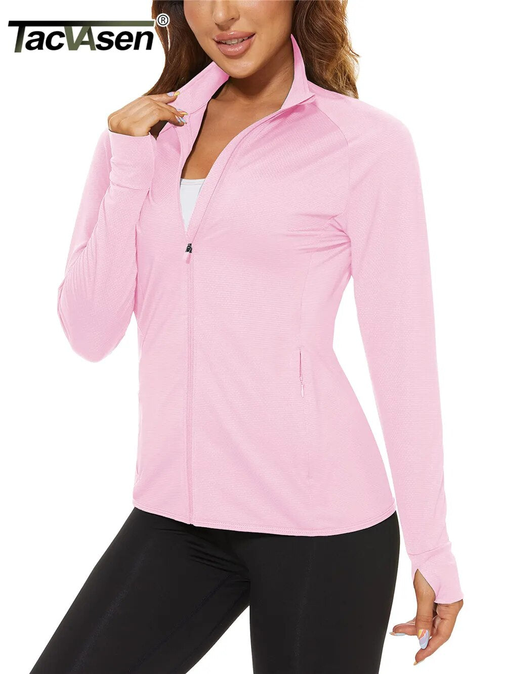 UPF 50+ Sun Protection Summer Shirts Women's Long Sleeve Shirts Full Zip Casual Jackets Zipper Pockets Golf Athlete Tops The Clothing Company Sydney