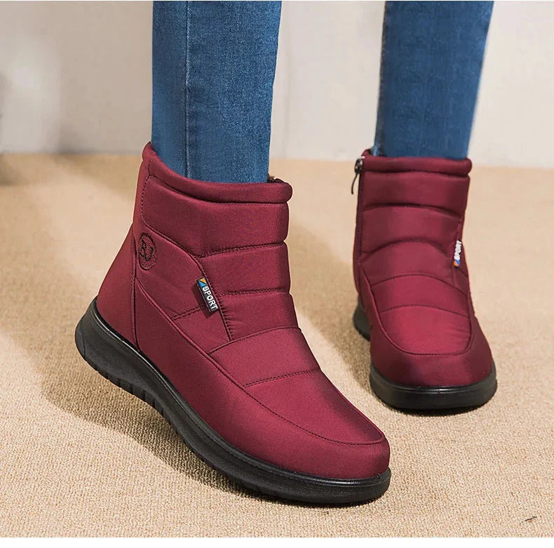 Women Ankle Low Heels Snow Boots Winter Flat Shoes The Clothing Company Sydney