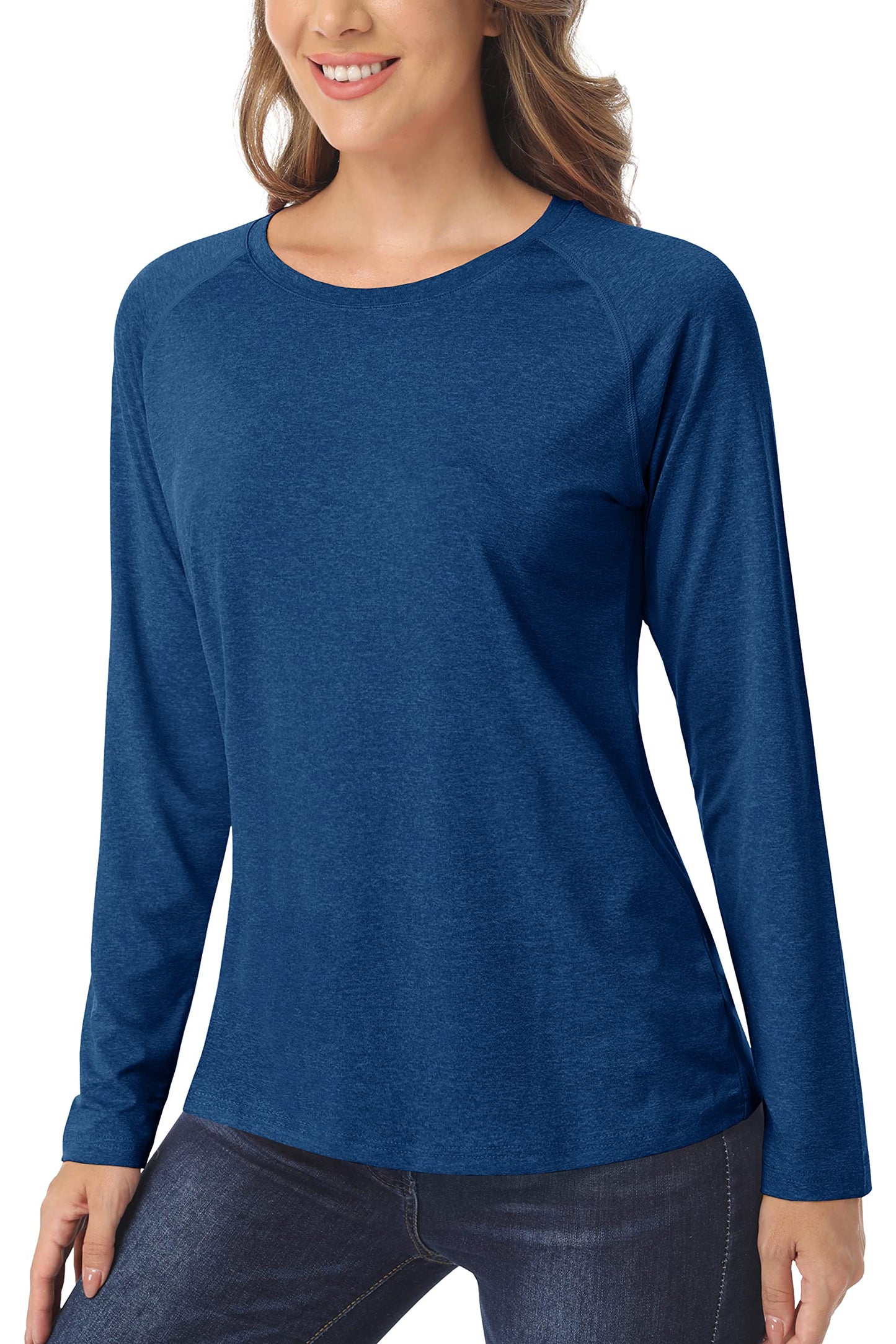 Sun Protection UPF 50+ Long Sleeve Shirts Womens Athletic Running T-shirts Quick Dry Sports Pullover Crew Neck Gym Tops The Clothing Company Sydney