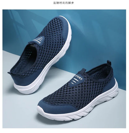 Lightweight Casual Breathable Slip on Male Casual Sneakers Anti-slip Men's Flats Outdoor Walking Shoes - The Clothing Company Sydney