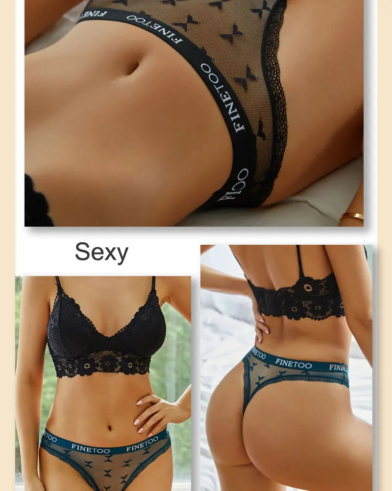 4 Pack Womens Lace Panties Low Rise Thongs Female G-String Underwear High Elastic Waist Soft Intimates Lingerie - The Clothing Company Sydney