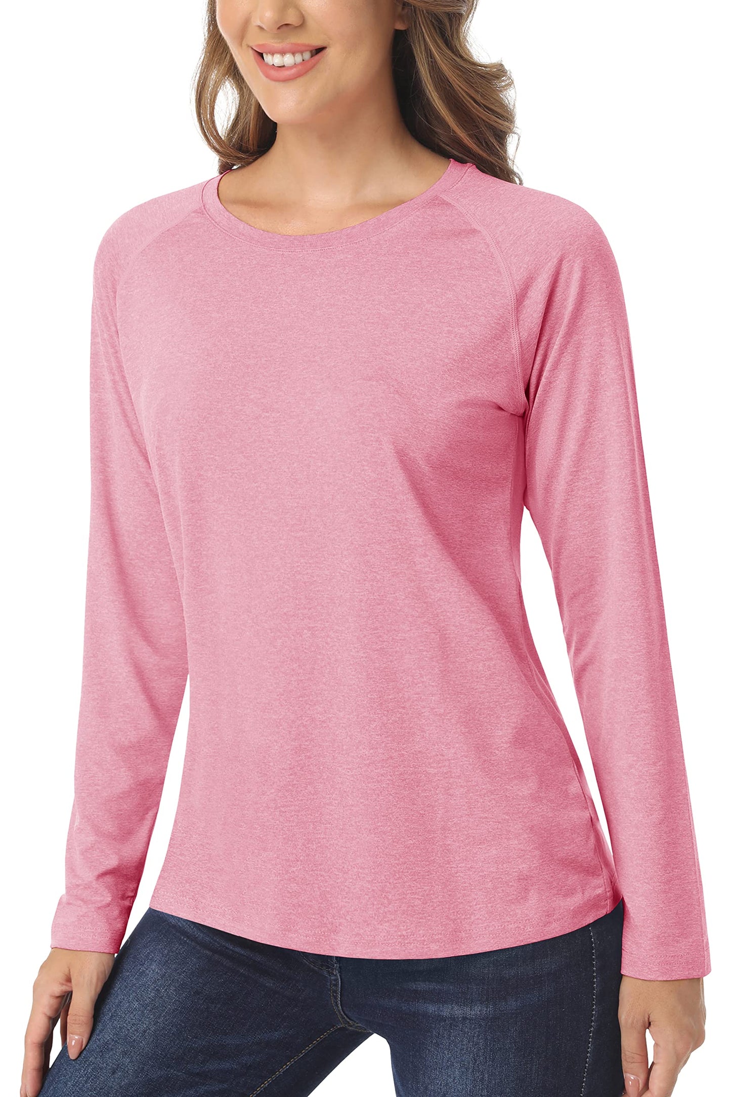 Sun Protection UPF 50+ Long Sleeve Shirts Womens Athletic Running T-shirts Quick Dry Sports Pullover Crew Neck Gym Tops The Clothing Company Sydney