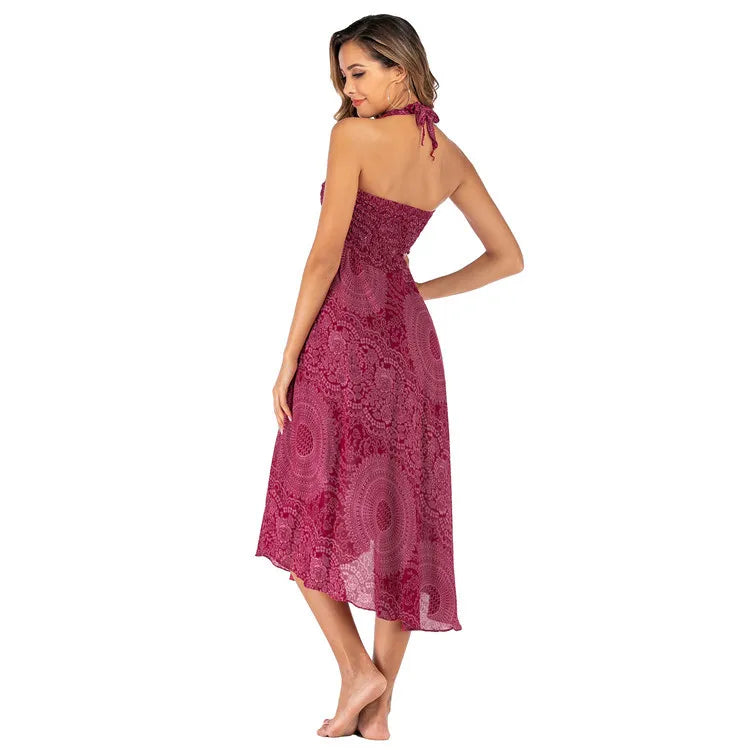 Women's Summer Long Boho Bottom Vintage Casual Loose Fashion y2k Maxi 2 in 1 Skirt Dress - The Clothing Company Sydney
