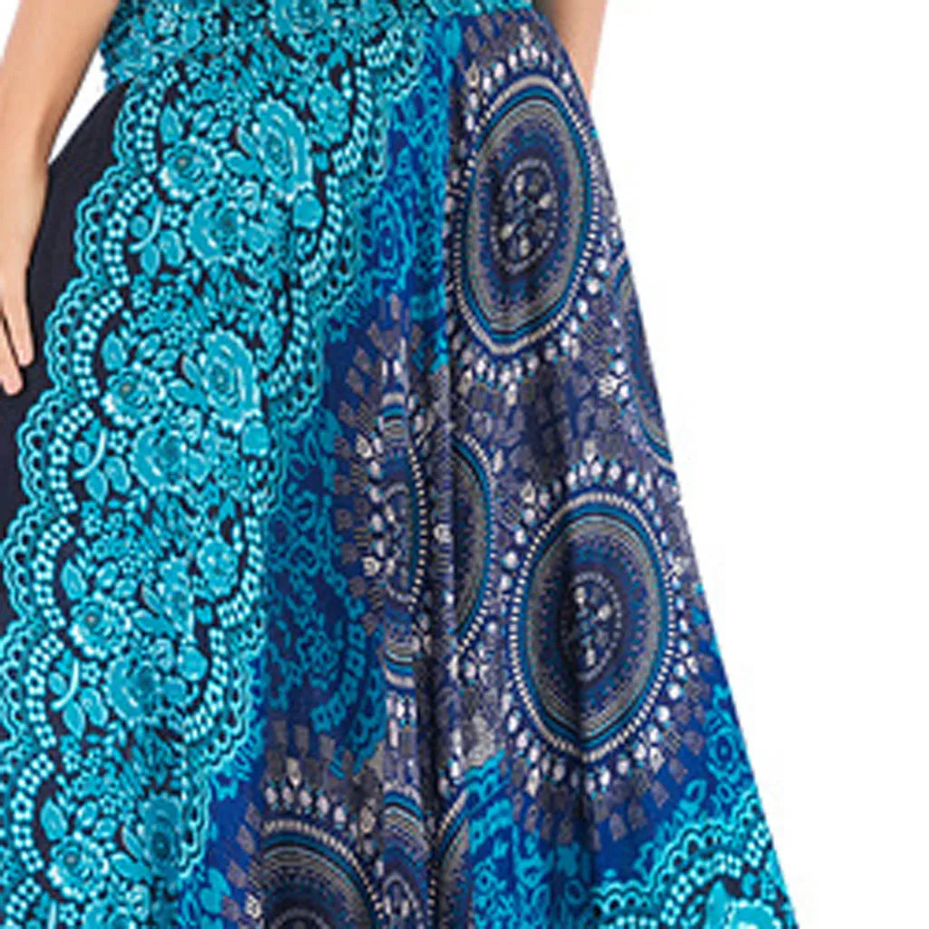 Women's Summer Long Boho Bottom Vintage Casual Loose Fashion y2k Maxi 2 in 1 Skirt Dress - The Clothing Company Sydney