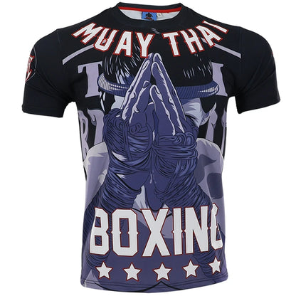 MMA Rashguard Breathable Compression Boxing Jerseys Tiger Muay Thai Jiu Jitsu Kickboxing Sweatshirt Men Wrestling T Shirt The Clothing Company Sydney