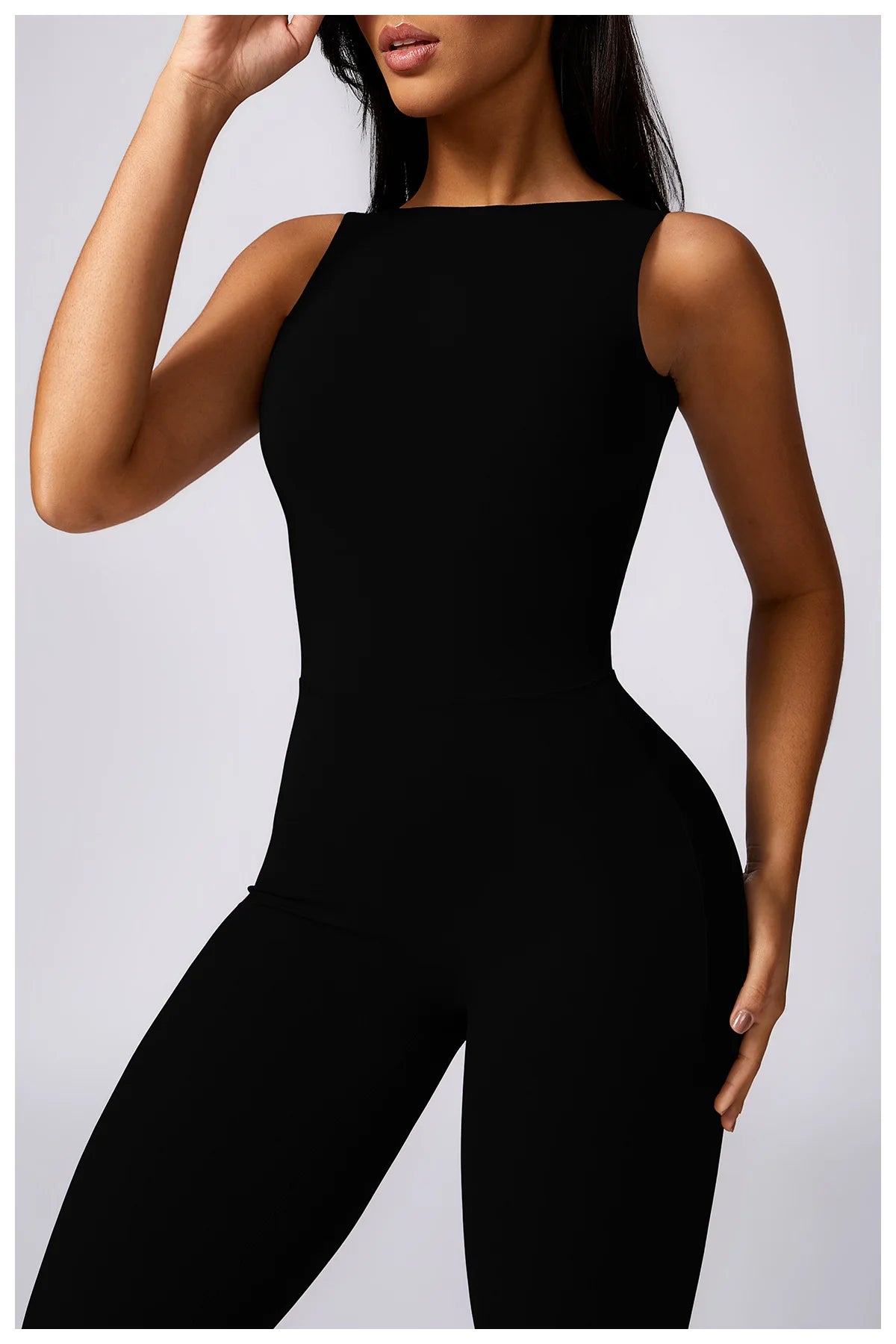 Women's V Back Jumpsuit Gym Set Sports Jumpsuit Training Yoga Suit Fitness Rompers Stretch Workout Bodysuits Sportswear - The Clothing Company Sydney