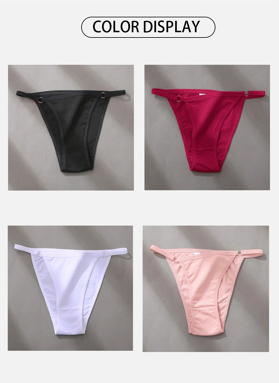3 Pack Women's Cotton Panties Low Waist Bikini Briefs Ladies Underwear Soft Solid Underpants Lingerie The Clothing Company Sydney