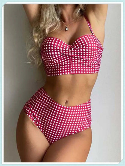 High Waist Printed Swimwear Strapped Swimsuit Padded Bathers Bathing Suit Bikini Beachwear The Clothing Company Sydney