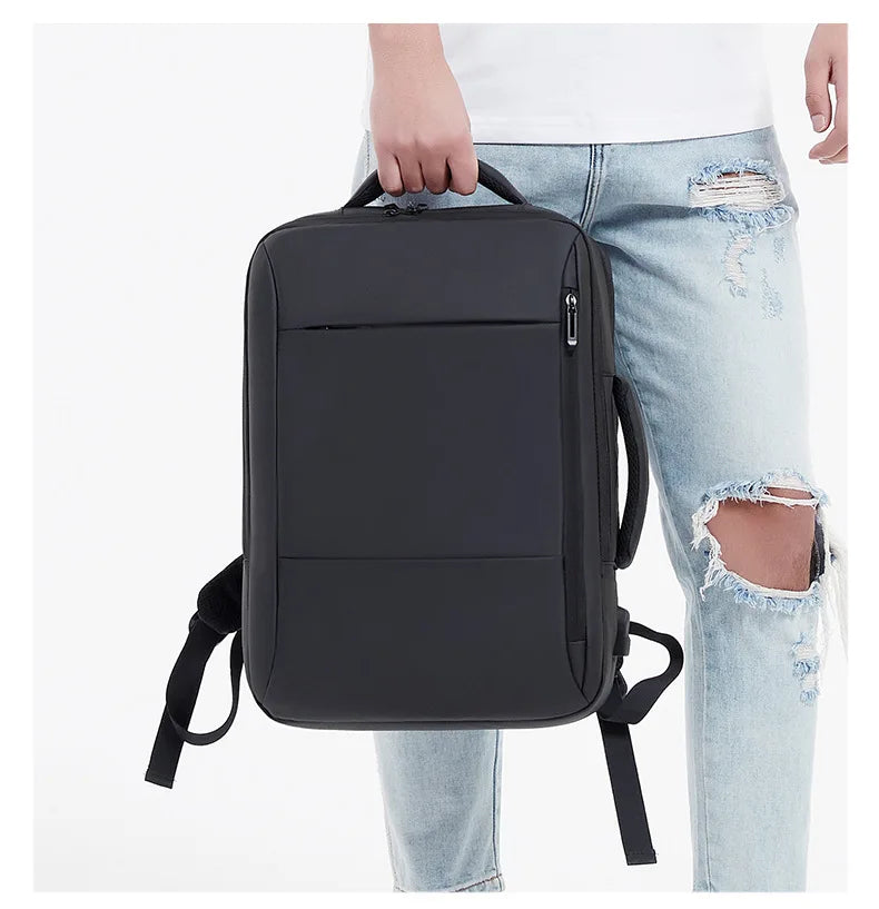 Large Backpack USB Charging Laptop Bagpack Waterproof Business Travel Cabin Hand Luggage Back Pack Bag - The Clothing Company Sydney