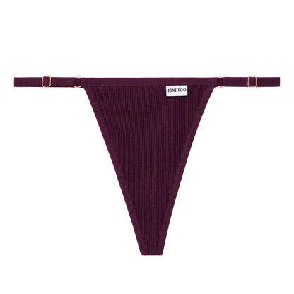 5 Pack Adjustable Women's Panties Cotton Panties Solid Low Waist Seamless Thongs Underpants Women Lingerie Set The Clothing Company Sydney