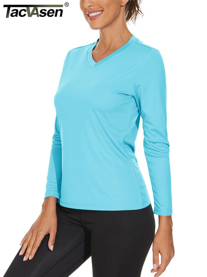Summer Sun Protection Shirts UPF 50+ Womens Long Sleeve V Neck Shirts Lightweight Quick Dry Tee Shirts Outdoor Pullover The Clothing Company Sydney