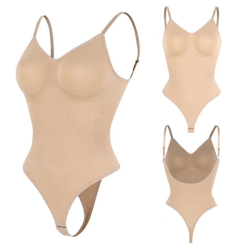 Womens Backless Bodysuits Seamless Shapewear Body Shaper Camisole Tops Corset Shapewear