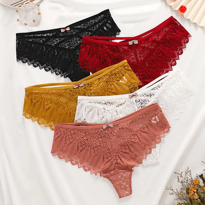 Women's Panties Lace Underwear Low Waist Briefs Hollow Out G String Underpants Solid Comfortable Female Lingerie The Clothing Company Sydney