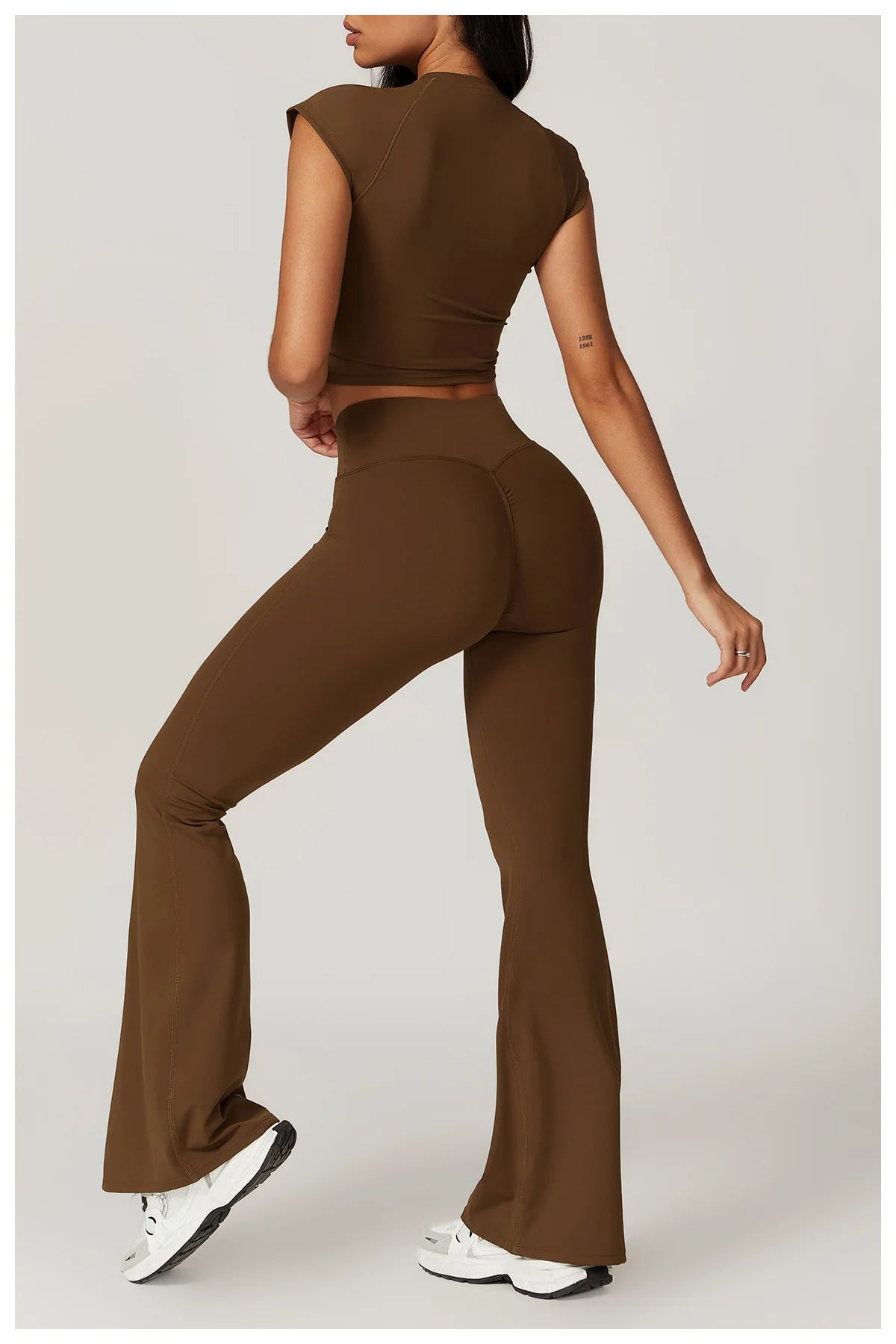 Women's Yoga Gym Activewear 2 Piece Set Sport Suit Workout Short Sleeve Crop Top High Waist Leggings Short Fitness Sports Wear