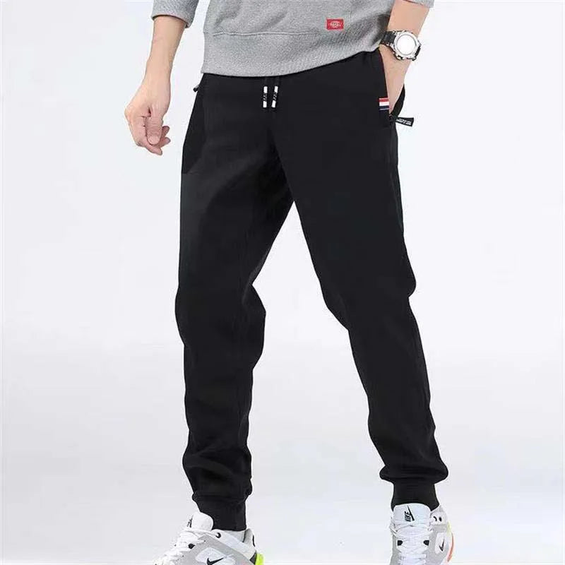 Winter \ Warm Casual Pants Men's Fitness Jogging Sweatpants Drawstring Bottoms Fleece Straight Trousers - The Clothing Company Sydney