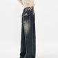 Women's Streetwear Retro High Waist Jeans Loose Wide Leg Denim Trousers Y2K Baggy Pants