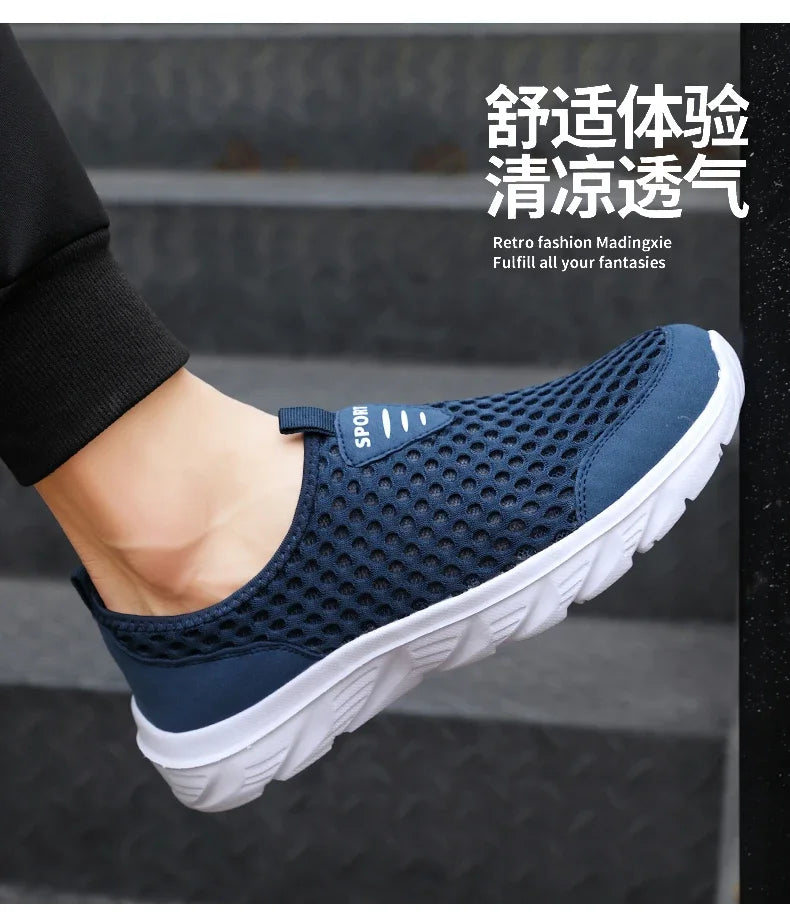 Lightweight Casual Breathable Slip on Male Casual Sneakers Anti-slip Men's Flats Outdoor Walking Shoes - The Clothing Company Sydney